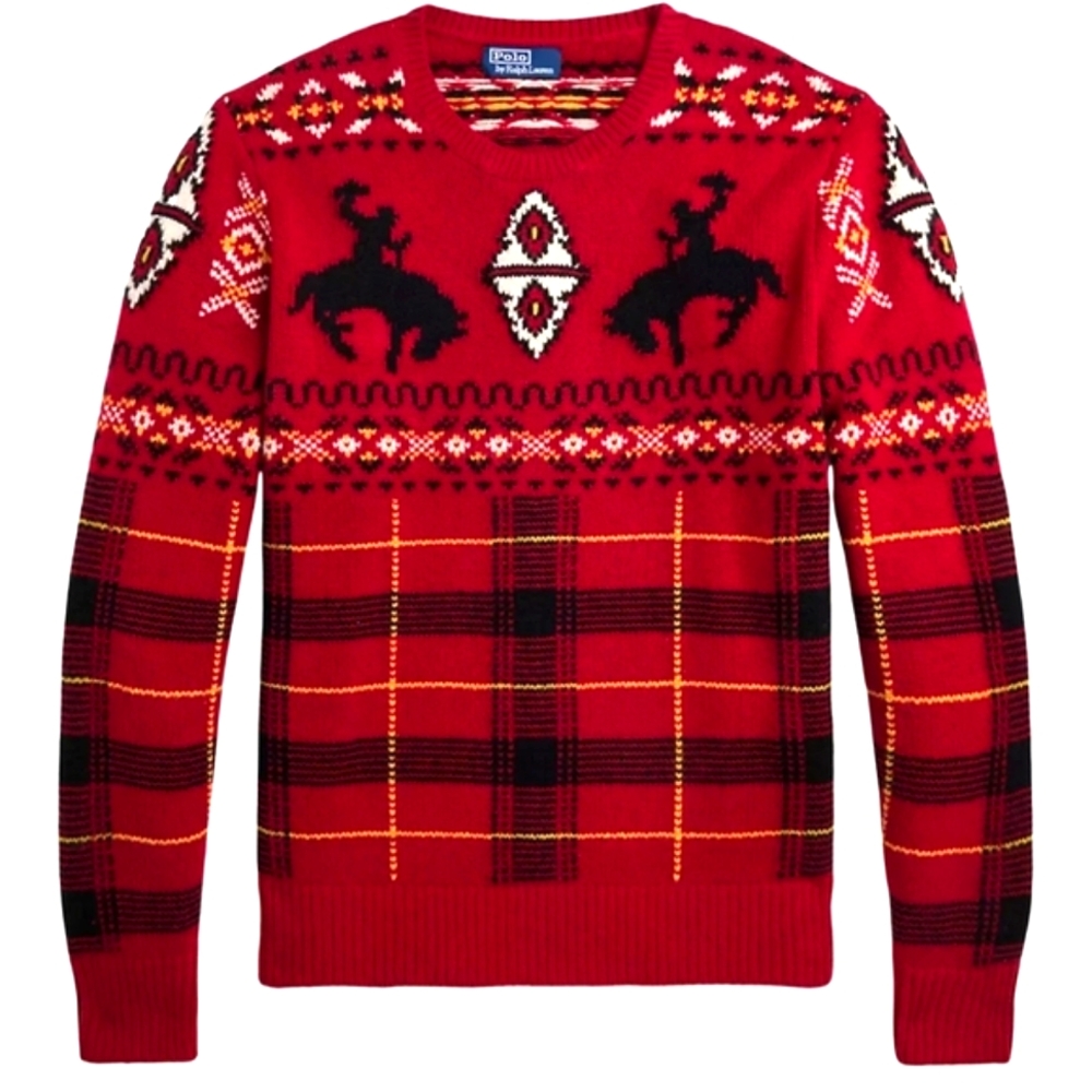 $498 POLO RALPH LAURE CHRISTMAS THEMED WOOL SWEATER MEN'S SIZE XXL